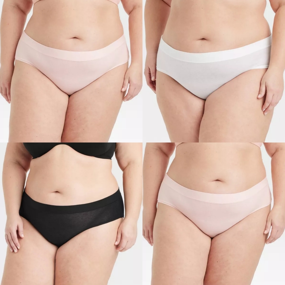 Bundle 4 Cotton Stretch Comfort Hipster Underwear - Auden